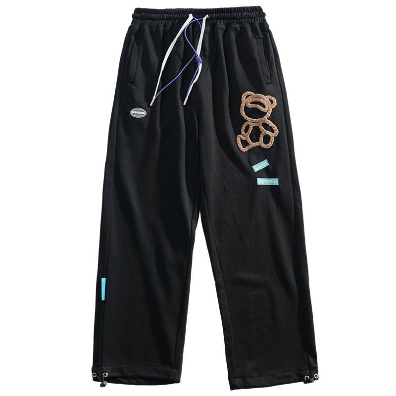 Casual Jogger Pants Flocked Bear Streetwear Brand Techwear Combat Tactical YUGEN THEORY