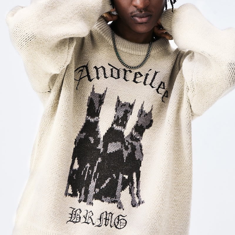 Fall Sweater Andreilee Dog Streetwear Brand Techwear Combat Tactical YUGEN THEORY