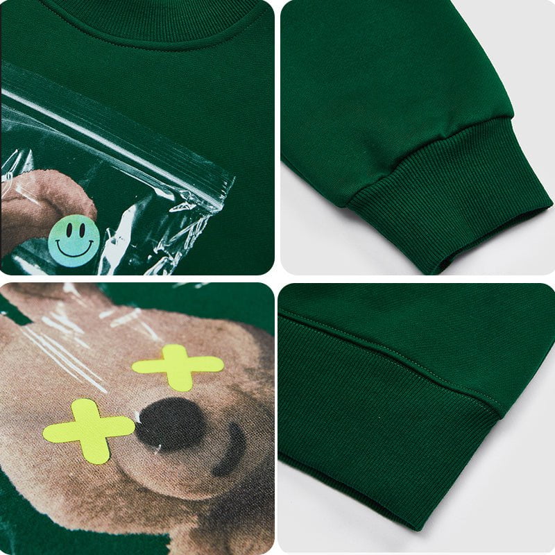 Fleece Sweatshirt Reflective Rabbit Streetwear Brand Techwear Combat Tactical YUGEN THEORY