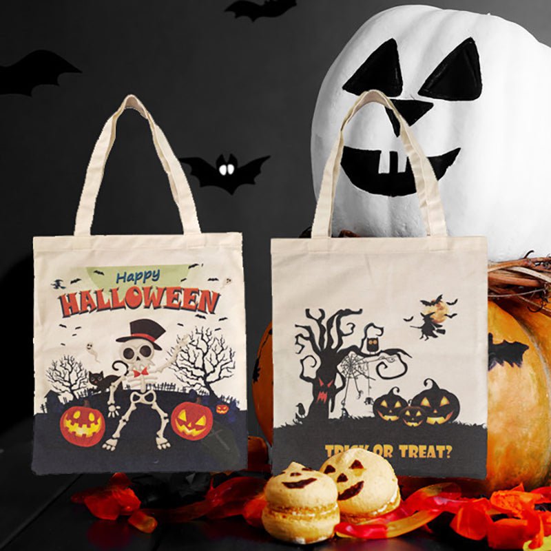 Halloween Trick or Treat Canvas Tote Bag Streetwear Brand Techwear Combat Tactical YUGEN THEORY
