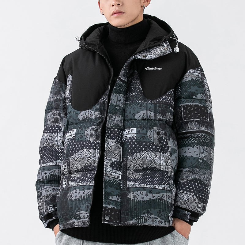 Hooded Winter Coat Bandana Streetwear Brand Techwear Combat Tactical YUGEN THEORY