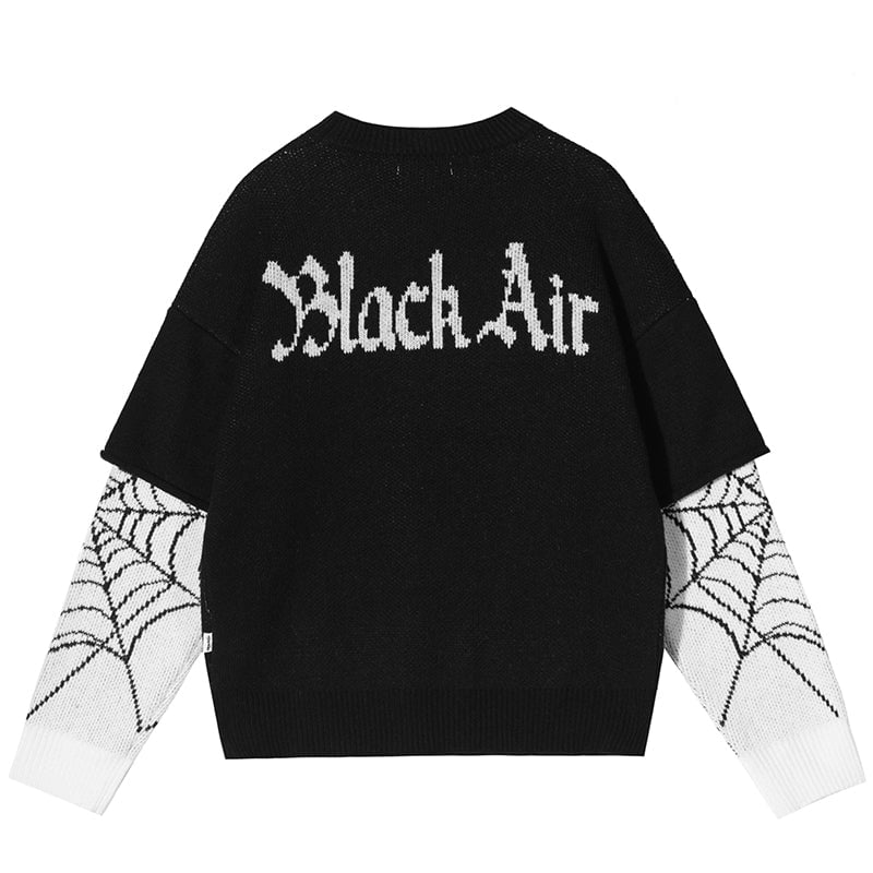 Knitted Sweater Spider Web Streetwear Brand Techwear Combat Tactical YUGEN THEORY