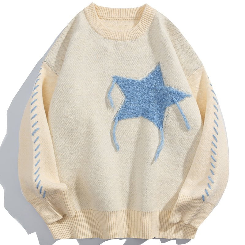 Lazy Knit Sweater Flocked Five Star Streetwear Brand Techwear Combat Tactical YUGEN THEORY