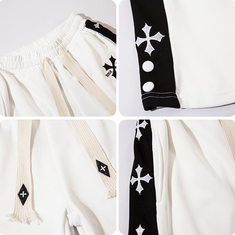 Sports Shorts Embroidery Cross Streetwear Brand Techwear Combat Tactical YUGEN THEORY