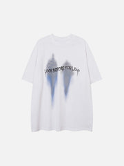 Abstract Print Letters Graphic Tee Streetwear Brand Techwear Combat Tactical YUGEN THEORY