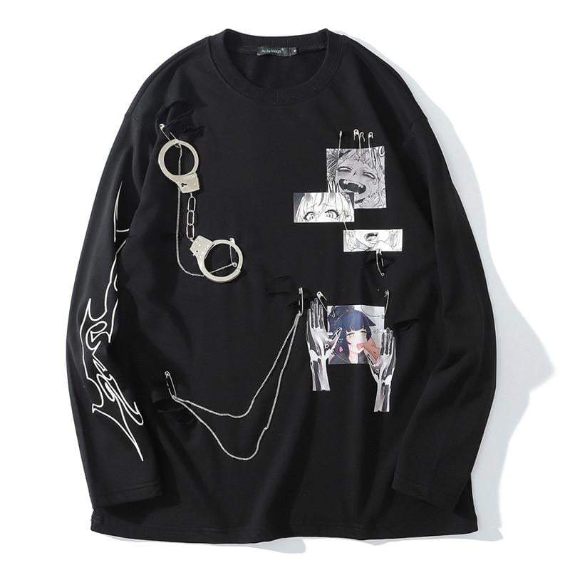 Ahegao Cyber Punk Sweatshirt Streetwear Brand Techwear Combat Tactical YUGEN THEORY
