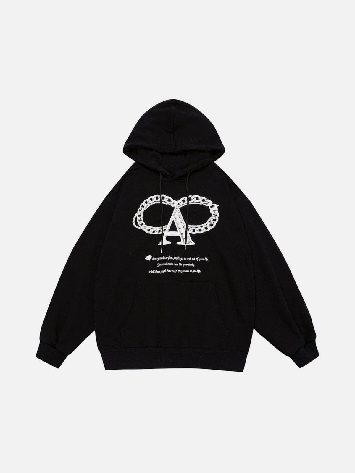 Alphabet Necklace Print Hoodie Streetwear Brand Techwear Combat Tactical YUGEN THEORY