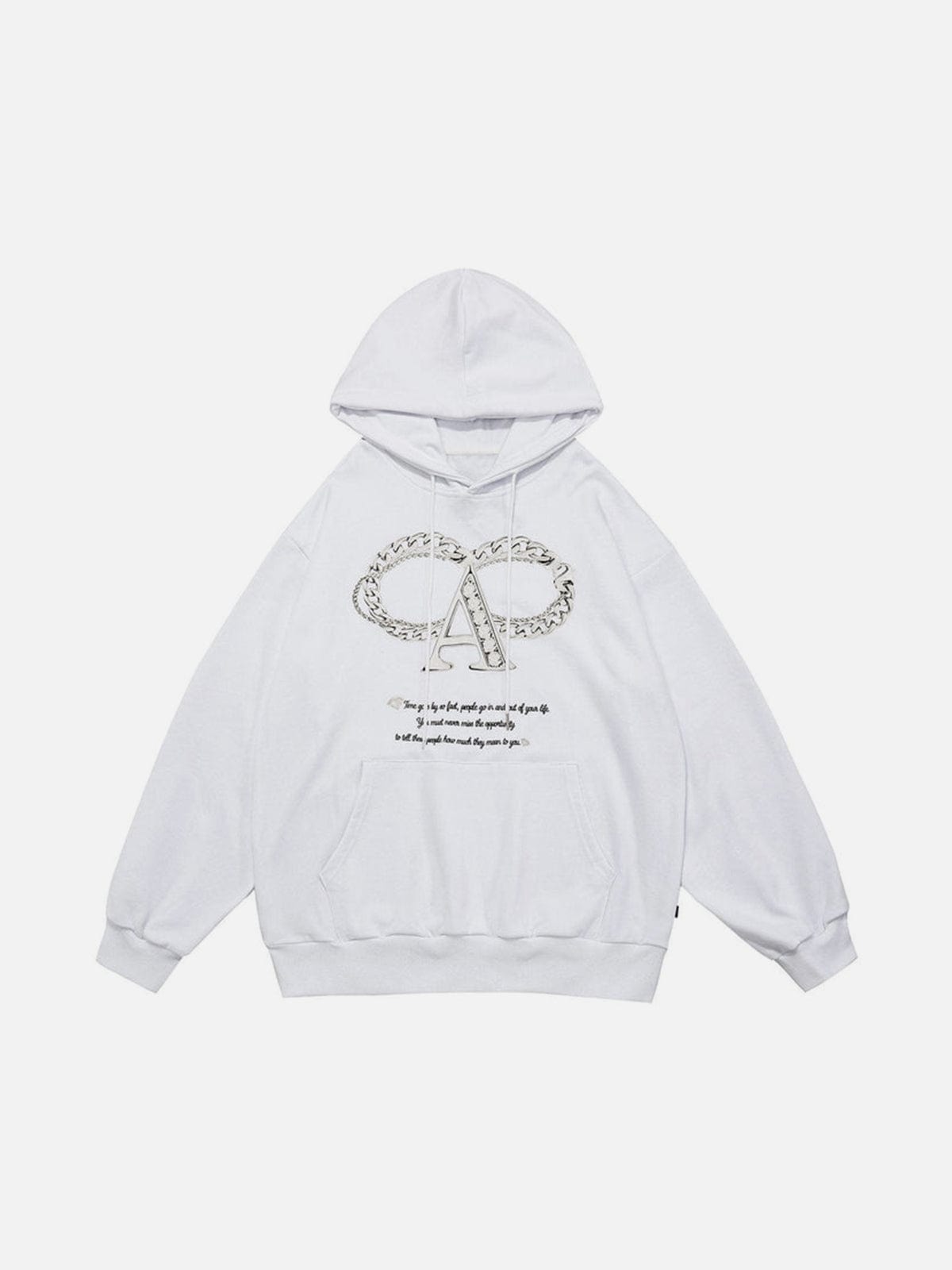 Alphabet Necklace Print Hoodie Streetwear Brand Techwear Combat Tactical YUGEN THEORY