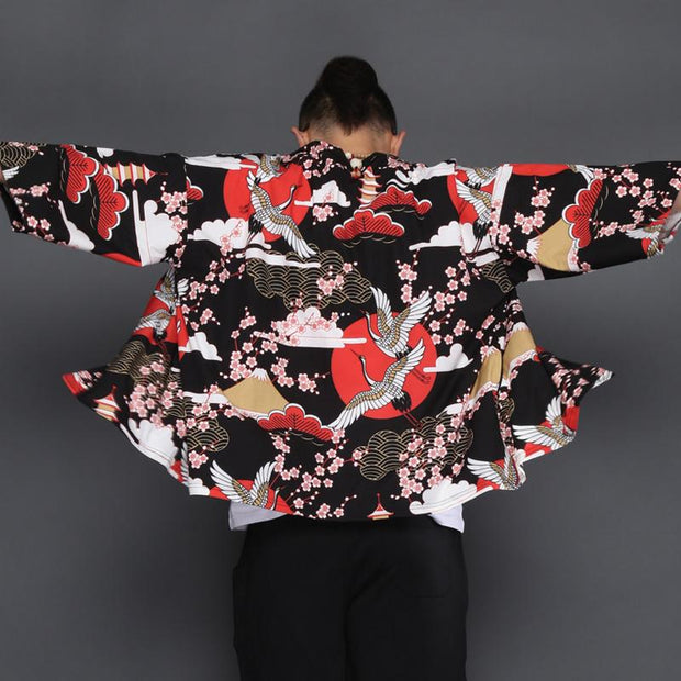 Ancient Cranes Kimono Cardigan Shirt Streetwear Brand Techwear Combat Tactical YUGEN THEORY