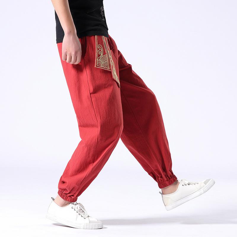 Ancient Style Red Tight End Pant Streetwear Brand Techwear Combat Tactical YUGEN THEORY