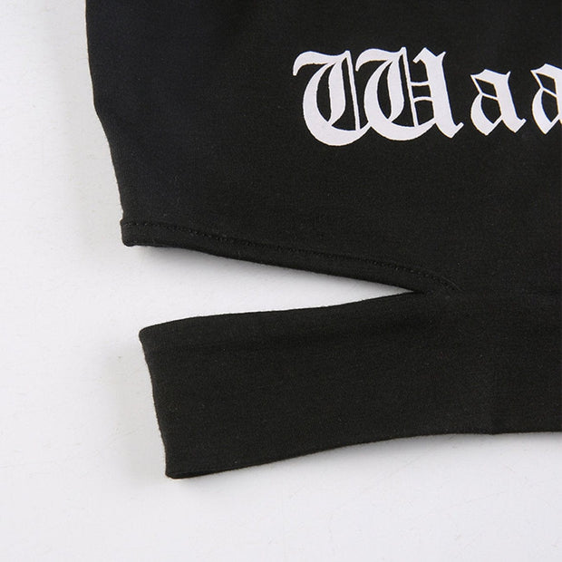 Asymmetric Hollowout Gothic Alphabet Vest Streetwear Brand Techwear Combat Tactical YUGEN THEORY