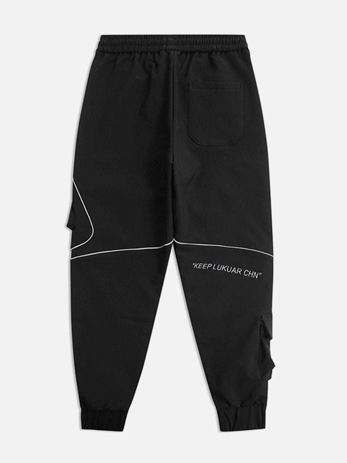Asymmetrical Multi Pockets Pants Streetwear Brand Techwear Combat Tactical YUGEN THEORY