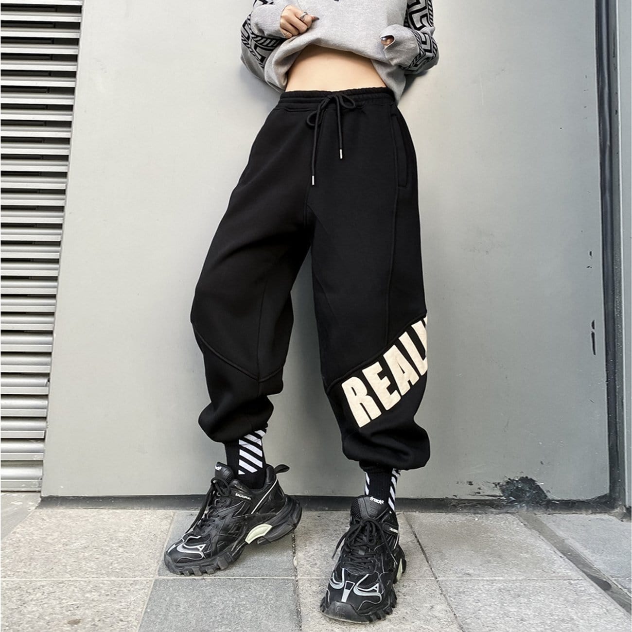 Asymmetry Print Harem Pants Streetwear Brand Techwear Combat Tactical YUGEN THEORY