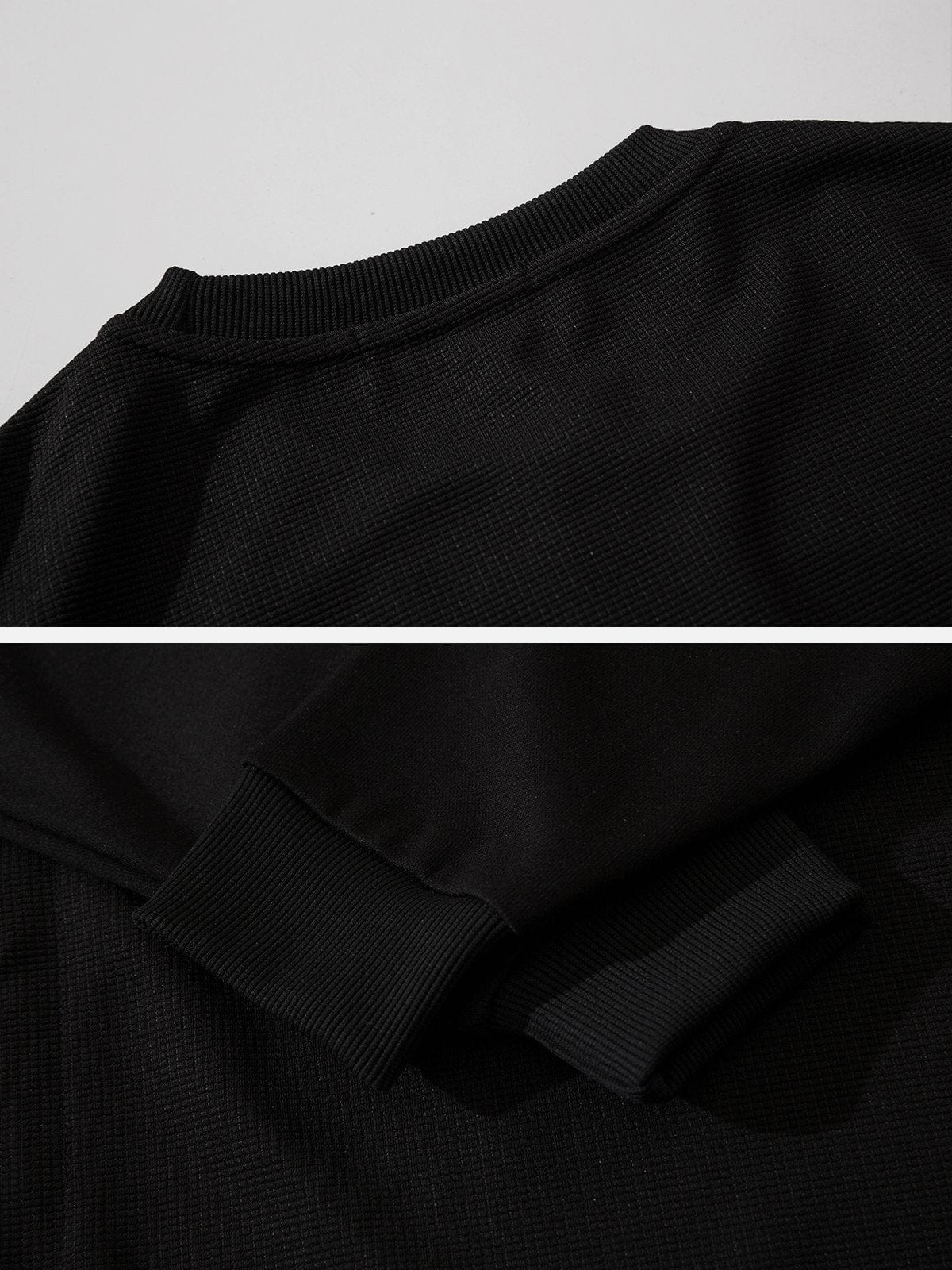 Bag Buckles Patchwork Sleeve Sweatshirt Streetwear Brand Techwear Combat Tactical YUGEN THEORY