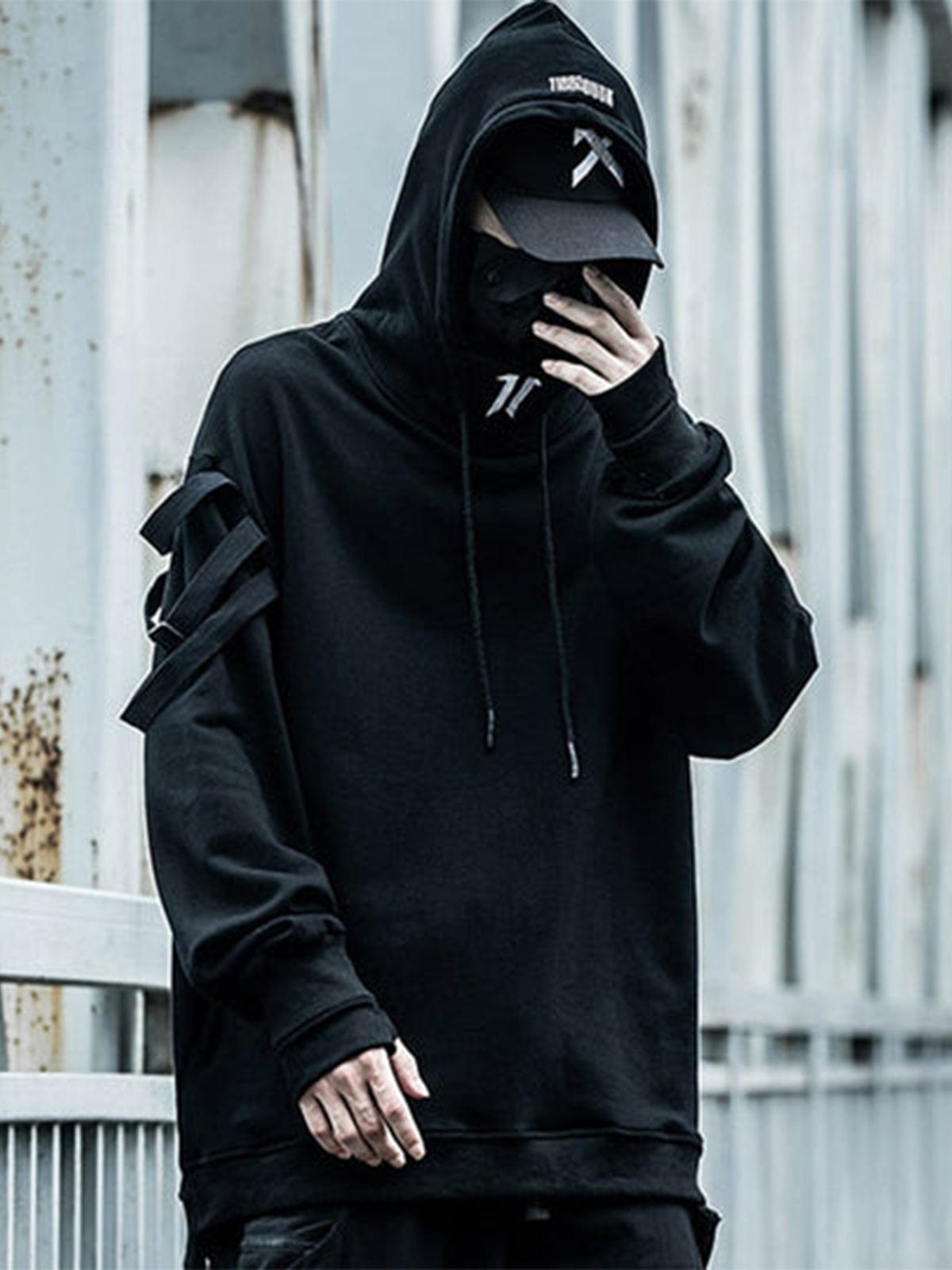 "Barcode" Hoodies Streetwear Brand Techwear Combat Tactical YUGEN THEORY