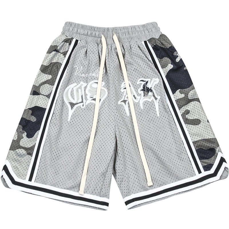 Basketball Mesh Shorts Camo Streetwear Brand Techwear Combat Tactical YUGEN THEORY