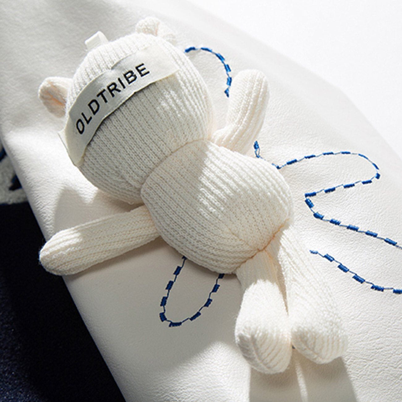 Bear Doll Embroidery PU Varsity Jacket Streetwear Brand Techwear Combat Tactical YUGEN THEORY