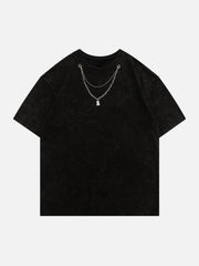 Bear Necklace Washed Tee Streetwear Brand Techwear Combat Tactical YUGEN THEORY