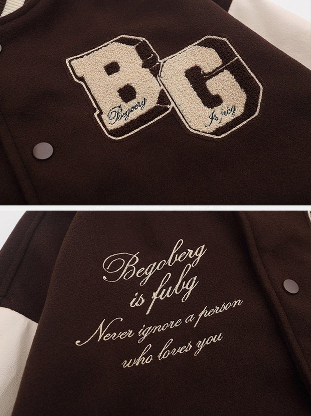 BG Embroidery Varsity Jacket Streetwear Brand Techwear Combat Tactical YUGEN THEORY