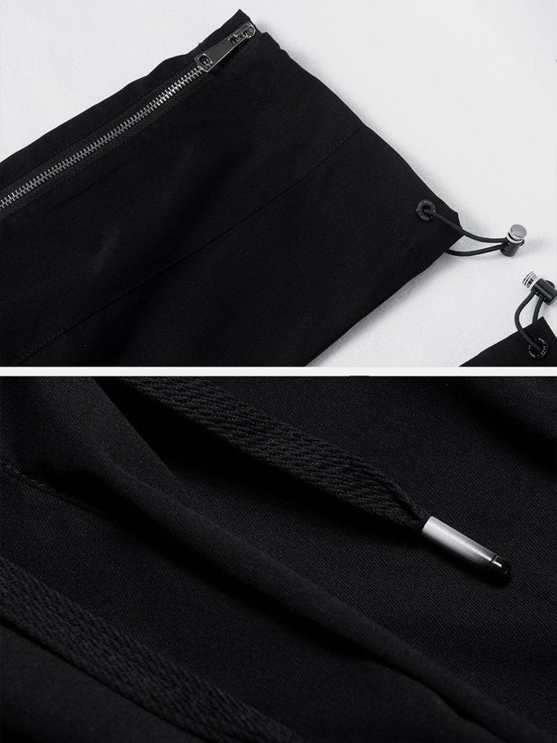 Big Pocket Long Zip Up Cargo Pants Streetwear Brand Techwear Combat Tactical YUGEN THEORY