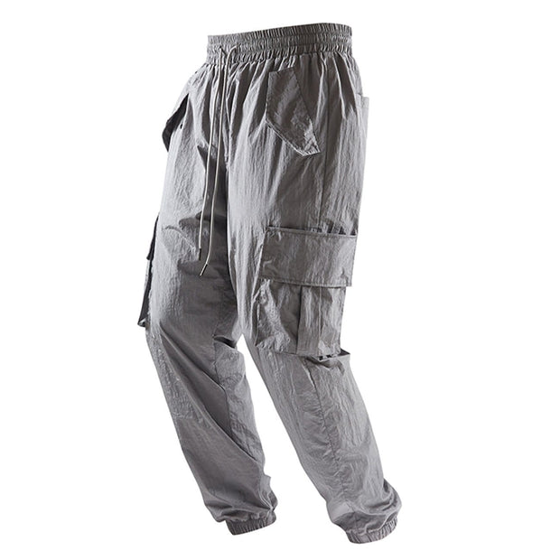 Big Pockets Drawstring Nylon Pants Streetwear Brand Techwear Combat Tactical YUGEN THEORY