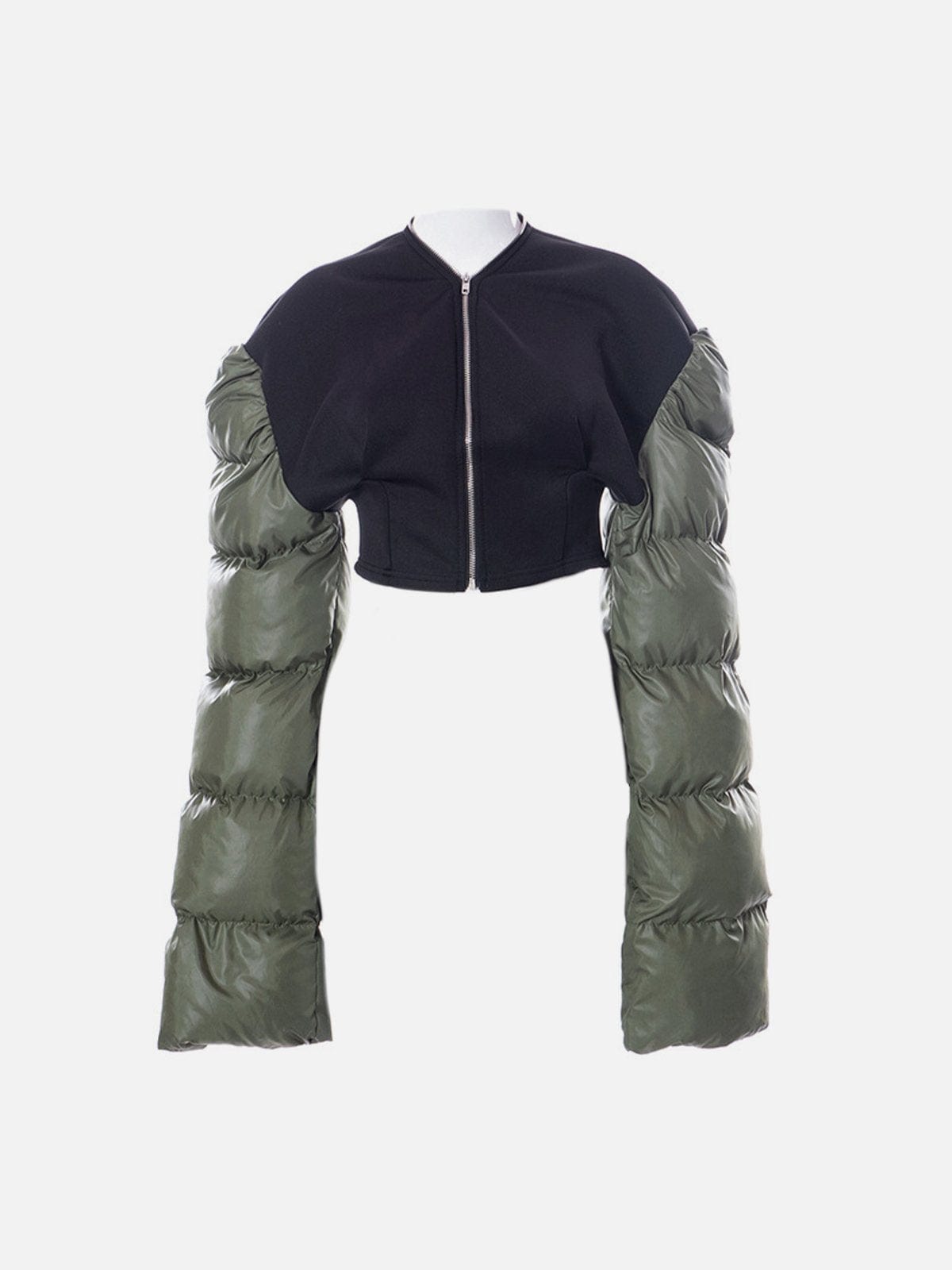 Big Sleeve Patchwork Winter Coat Streetwear Brand Techwear Combat Tactical YUGEN THEORY