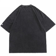 BLACK AIR Destruction Washed Cotton Oversize T-Shirt Streetwear Brand Techwear Combat Tactical YUGEN THEORY