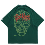 BLACK AIR Gothic Skull Print T-Shirt Streetwear Brand Techwear Combat Tactical YUGEN THEORY
