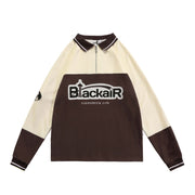 BLACK AIR Long Sleeve Zip Up Rugby Shirt Streetwear Brand Techwear Combat Tactical YUGEN THEORY