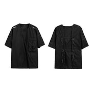 Black cargo Techwear T-Shirt Streetwear Brand Techwear Combat Tactical YUGEN THEORY