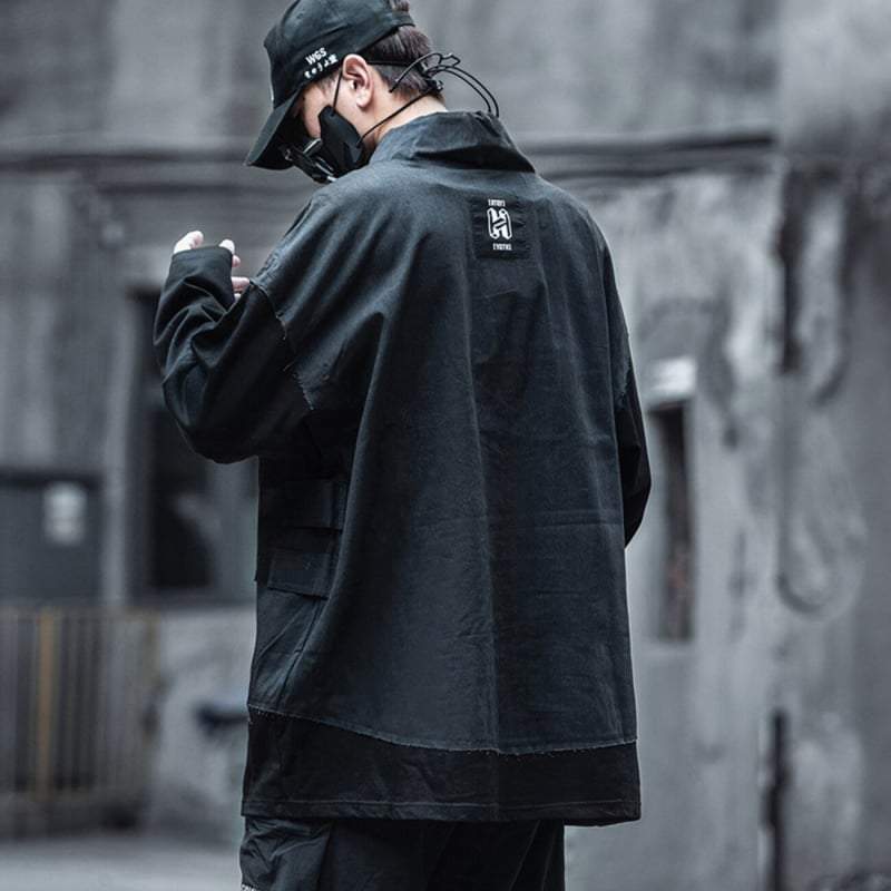 Black Japanese Hoodie Streetwear Brand Techwear Combat Tactical YUGEN THEORY