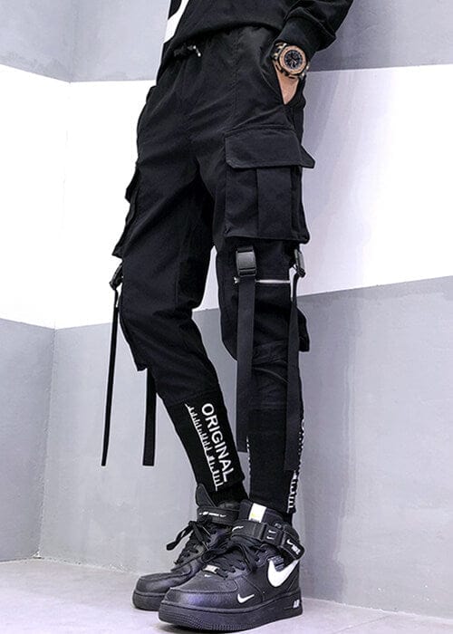 Black Techwear Pants Streetwear Brand Techwear Combat Tactical YUGEN THEORY