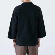Black Toggle Kimono Cardigan Streetwear Brand Techwear Combat Tactical YUGEN THEORY