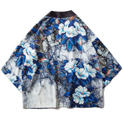 Blue Flower Kimono Streetwear Brand Techwear Combat Tactical YUGEN THEORY
