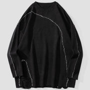Bright Line Ripped Knitted Sweater Streetwear Brand Techwear Combat Tactical YUGEN THEORY