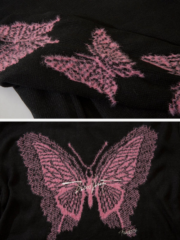 Butterfly Cut Hem Sweater Streetwear Brand Techwear Combat Tactical YUGEN THEORY