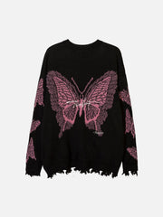Butterfly Cut Hem Sweater Streetwear Brand Techwear Combat Tactical YUGEN THEORY