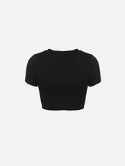 Butterfly Print Cropped Short Sleeve T Shirt Streetwear Brand Techwear Combat Tactical YUGEN THEORY