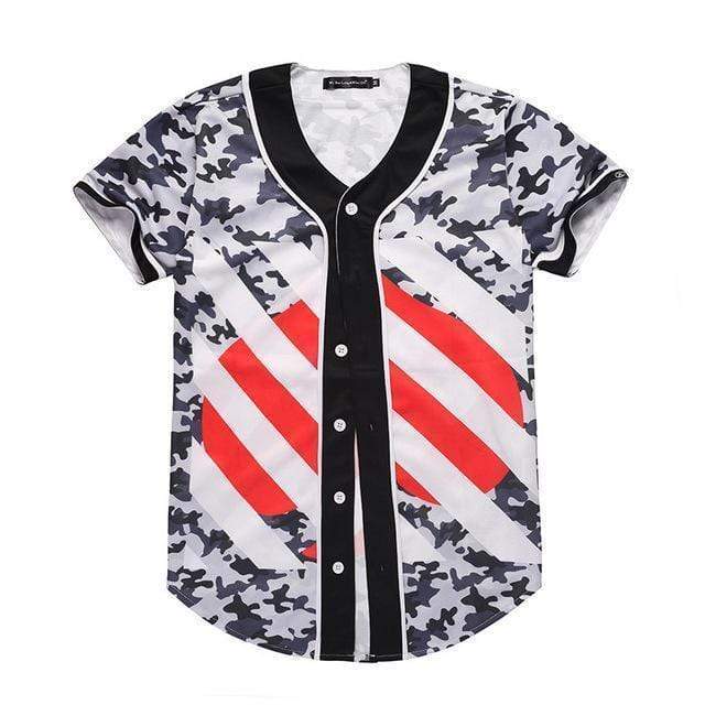 Camo Striped Jersey Streetwear Brand Techwear Combat Tactical YUGEN THEORY