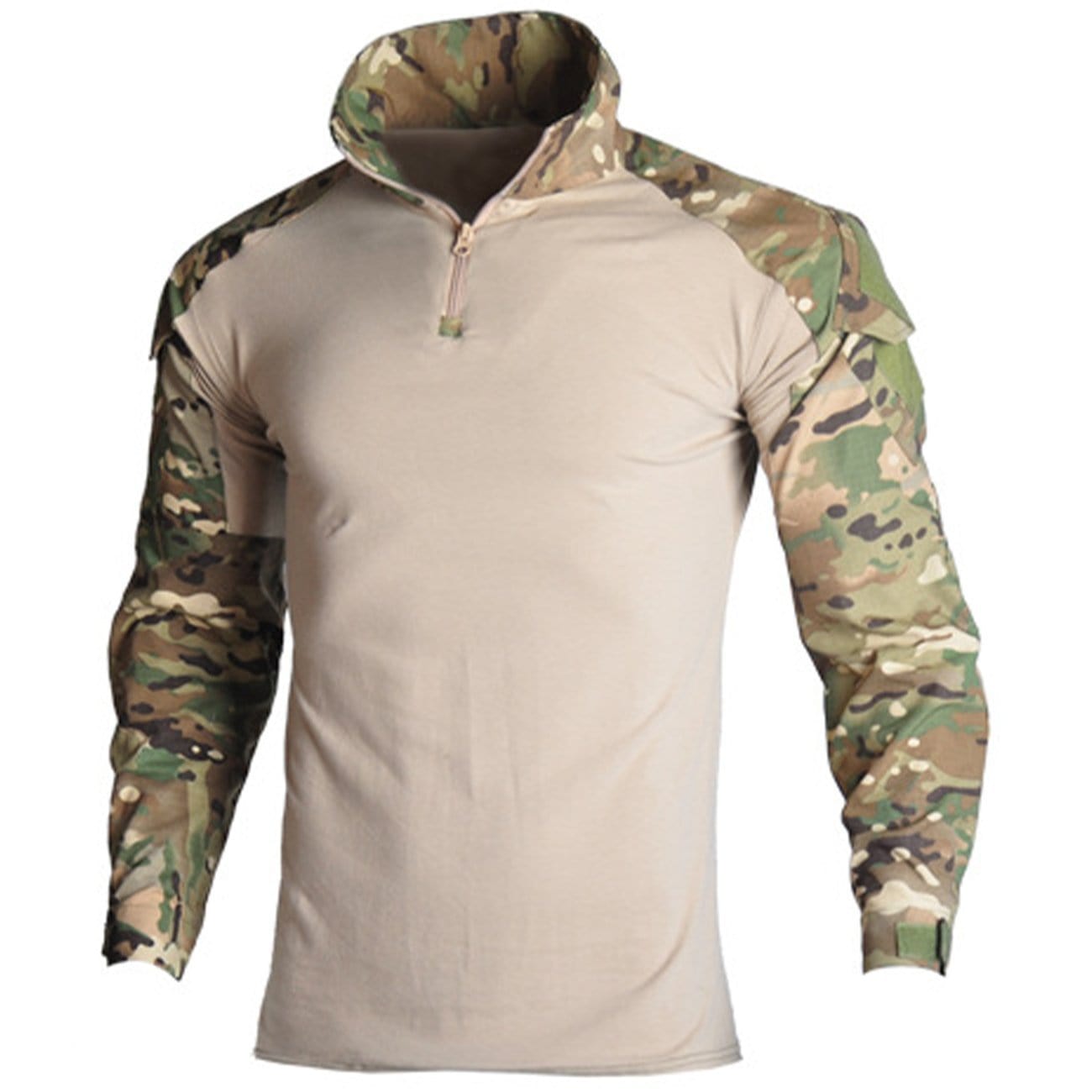 Camouflage Patchwork Tactical Combat Sweatshirt Streetwear Brand Techwear Combat Tactical YUGEN THEORY