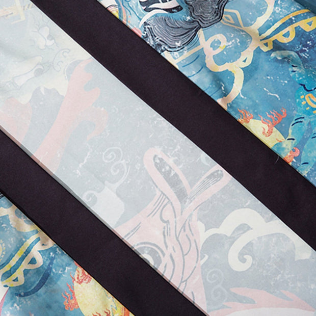 Carp Dragon Print Kimono Streetwear Brand Techwear Combat Tactical YUGEN THEORY