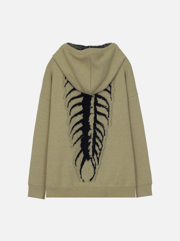 Centipede Hooded Knit Sweater Streetwear Brand Techwear Combat Tactical YUGEN THEORY