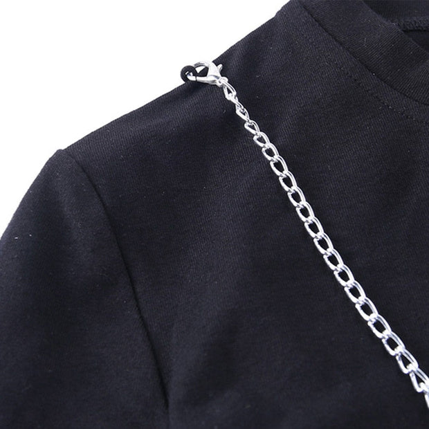 Chain Accessories Long Sleeve T Shirt Streetwear Brand Techwear Combat Tactical YUGEN THEORY