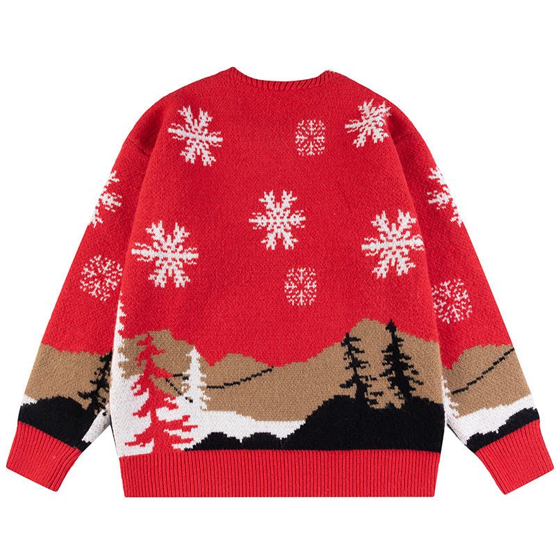 Christmas Sweater Cute Elk Streetwear Brand Techwear Combat Tactical YUGEN THEORY