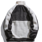 Color Block Lambs Wool Stand Collar Varsity Jacket Streetwear Brand Techwear Combat Tactical YUGEN THEORY