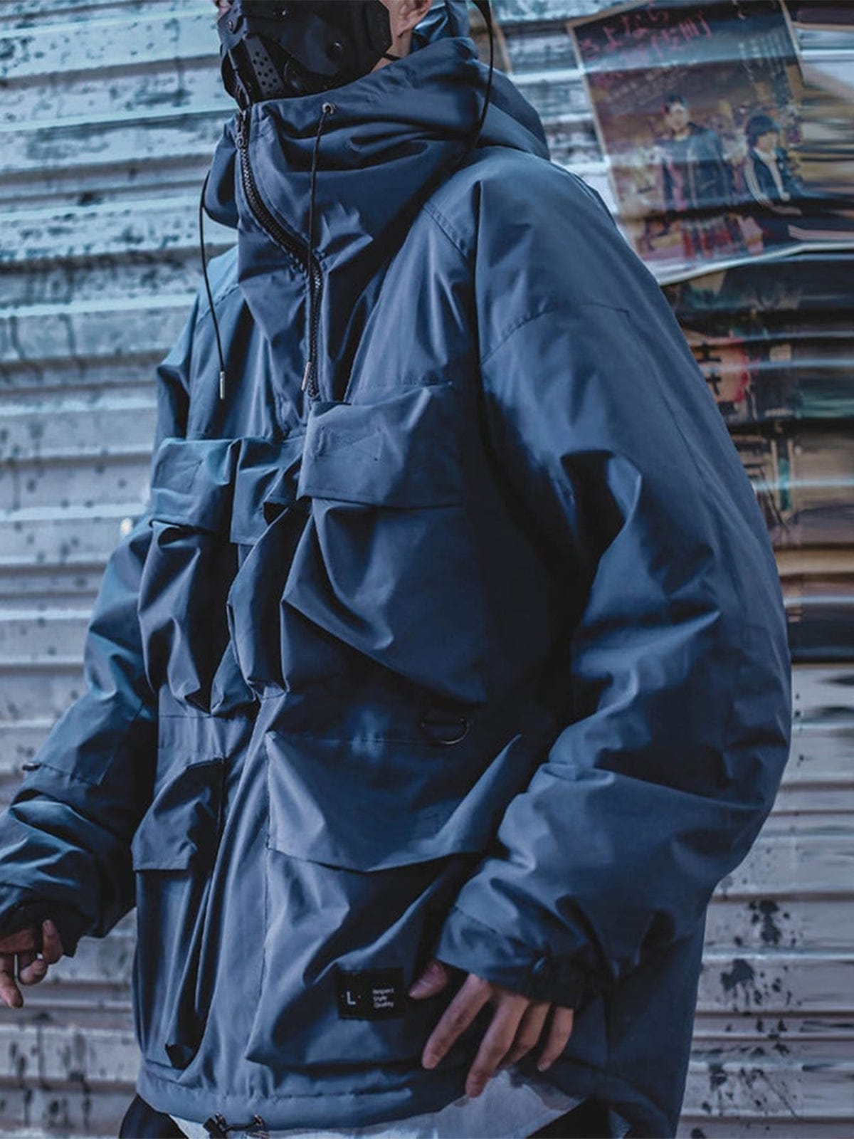 Combat Multi Pockets Winter Coat Streetwear Brand Techwear Combat Tactical YUGEN THEORY