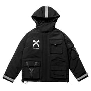 Combat Reflective Strip Winter Coat Streetwear Brand Techwear Combat Tactical YUGEN THEORY