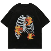 Combustion Skeleton Graphic Tee Streetwear Brand Techwear Combat Tactical YUGEN THEORY