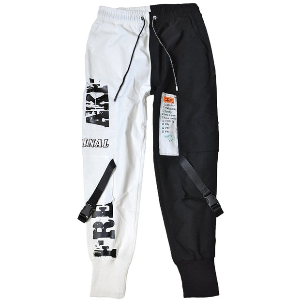 Contrast Stitching Ribbon Cargo Pants Streetwear Brand Techwear Combat Tactical YUGEN THEORY
