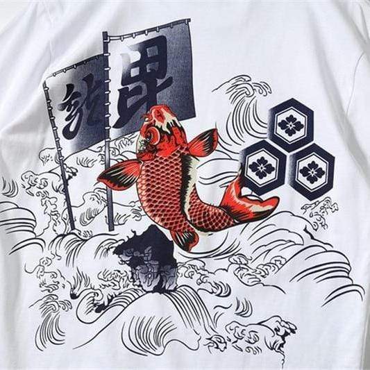 Crimson Koi T-Shirt Streetwear Brand Techwear Combat Tactical YUGEN THEORY